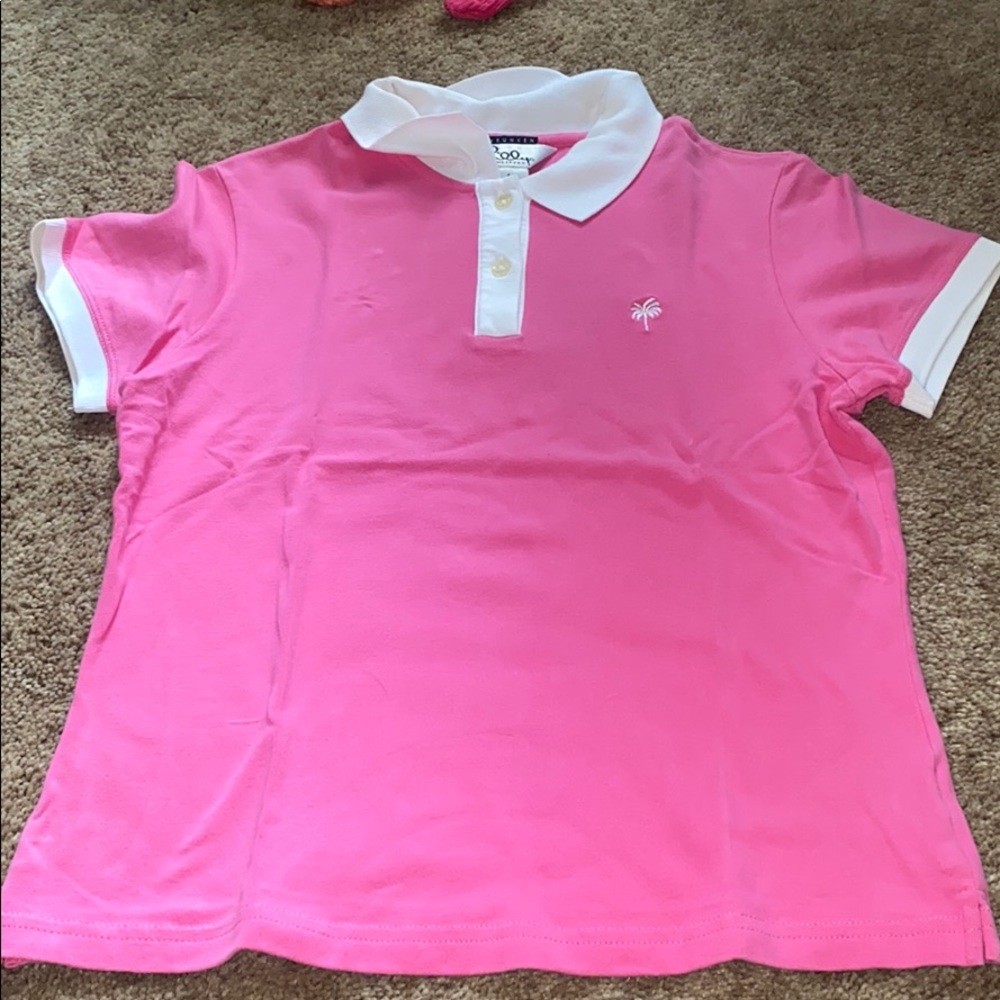 Pink and white Lilly Polo